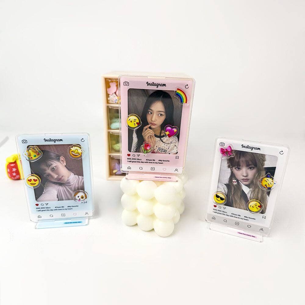 Ins Acrylic Small Card Photo Frame 3 Inch Photo Card Star Polaroid Display Frame Decoration Desktop Table