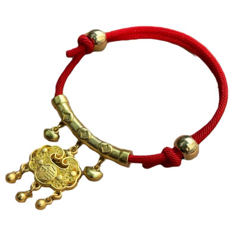 Cat Necklace Ancient Sha Gold Dog Bell Fu Lock Fu Brand Neck Ring Spring Festival New Year Pet Collar Small Accessories