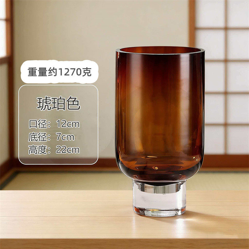 轻奢极简现代玻璃花瓶多款花器样板间售楼处软装家居饰品摆件装饰