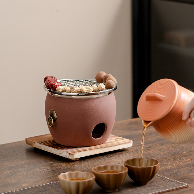 Cross-Border Tea Brewing Small Charcoal Stove for Home Indoor and Outdoor Ceramic Barbecue Stove Side Stove Internet Celebrity Charcoal Stove