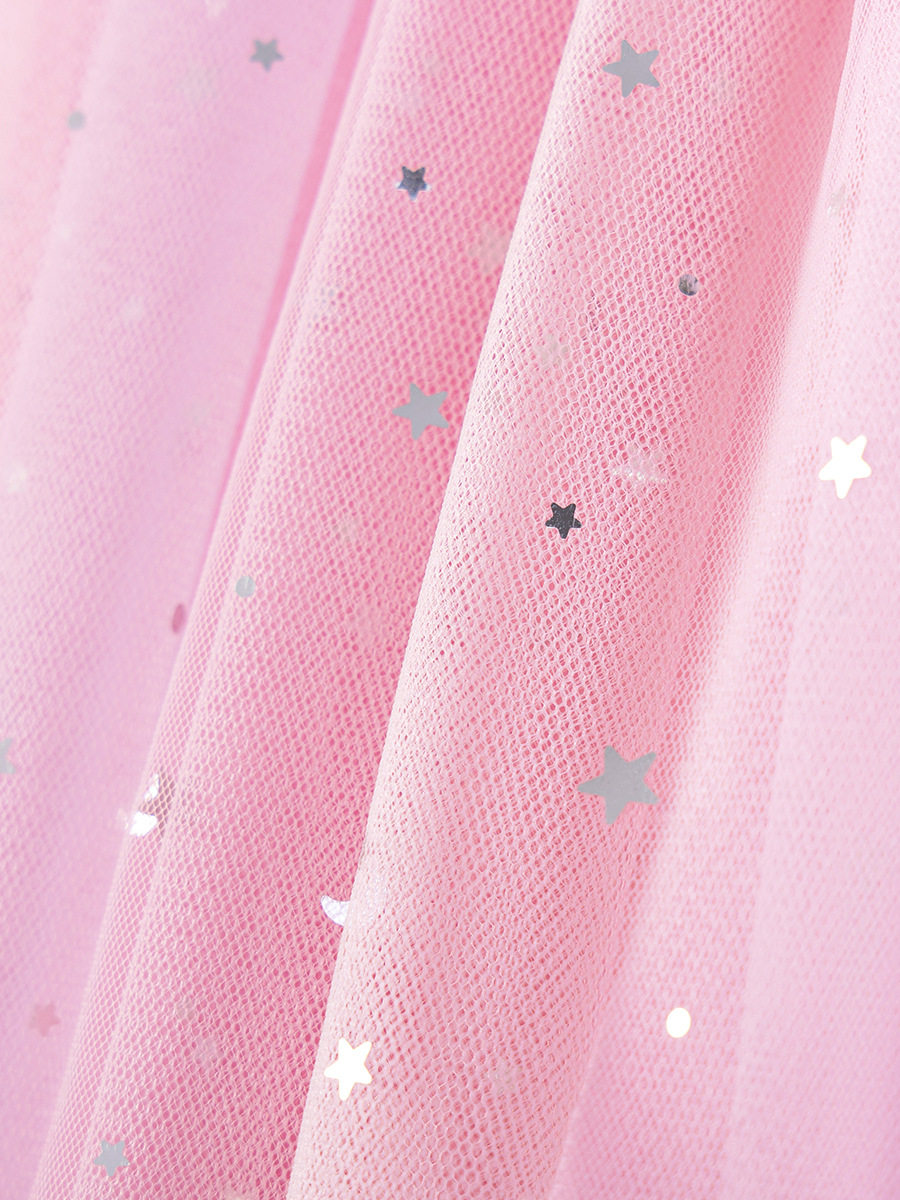 Summer Short-sleeve Girls' Dress, Cute Tulle Kids' Skirt, Stylish Princess Dress