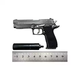 Alloy throw shell YD P226 detachable model toy with silencer