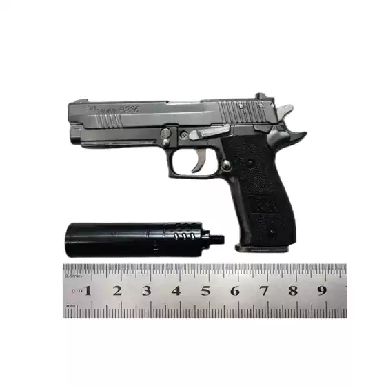 Alloy throw shell YD P226 detachable model toy with silencer
