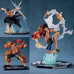 One Piece Figure Complete Set Fire Fist Luffy Ace Zoro Sanji Model Peripheral Ornaments Male Birthday Toy
