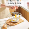 Glass Bowl, Transparent and Thickened, Suitable for Mixing Dough, Microwave Oven, and Oven Use, Salad Bowl, Egg Beating and Kneading Bowl, High Temperature Resistant, Cute and Fun