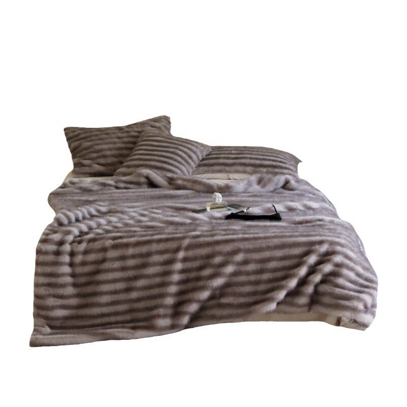 High-grade Class A Thickened Imitation Mink Fleece Imitation Fur Blanket Autumn and Winter Warm Sofa Blanket Nap Blanket Office Fleece Blanket 6