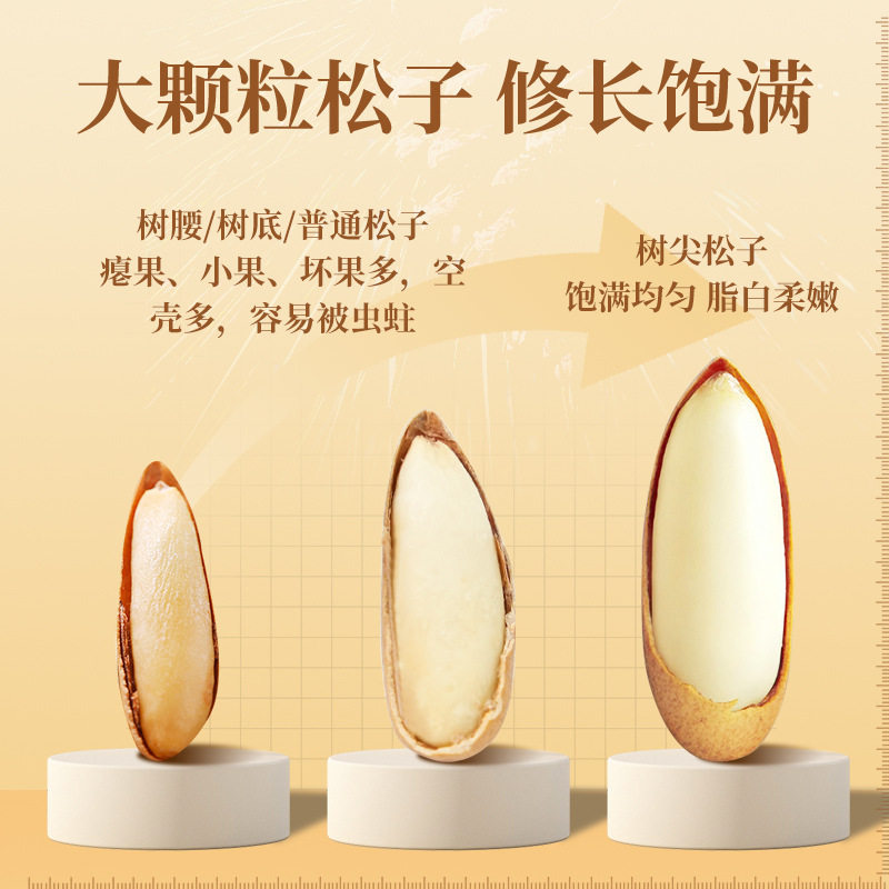 Large Capsules Brazilian Pine Nuts Hand-Peeled Pine Nuts 2025 New Afghan Long Pine Nuts Net Weight 125g Canned