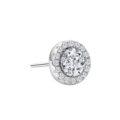 Pair of crystal cluster white edge diamond earrings