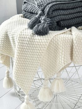 Sofa Blanket Decorative Blanket Office Nap Blanket Knitted Wool Small Blanket Photo Background Cloth Bedside Towel