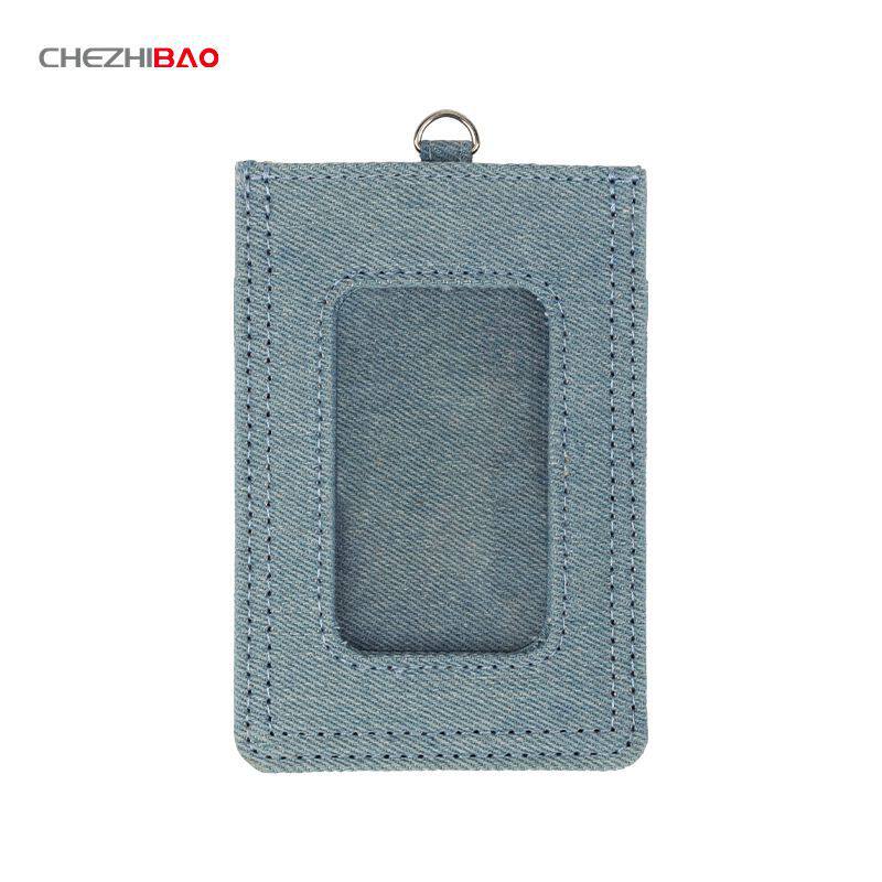 South Korea Purple Canvas Card Holder DIY Plain Certificate Shapes ID Holder Bus Card Protection Card Holder