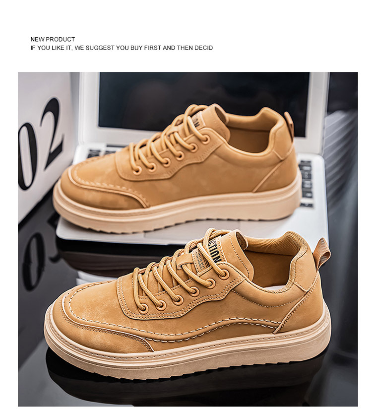 Men's Shoes 2025 Autumn New Men's Breathable Trbottomy Shoes Trbottomy Easiest for Match Thick-Soled Sports Shoes Casual Sneakers Leather Shoes 9 O1CN01fXcXhY1IneVT843Q8 !!2215987860938 0 cib