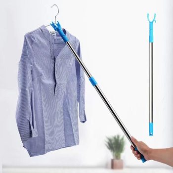 Collapsible Clothes Drying Rod for Home Use, Extendable Clothes Hanger for Dormitory, Balcony, Rental House, Durable Clothes Rack