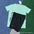 Green (crystal stripe short sleeve green + d218 black)