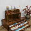 Wooden Desktop Large Storage Brush Brush Shelf Storage Rack Art Supplies Storage Rack Makeup Brush Storage Rack
