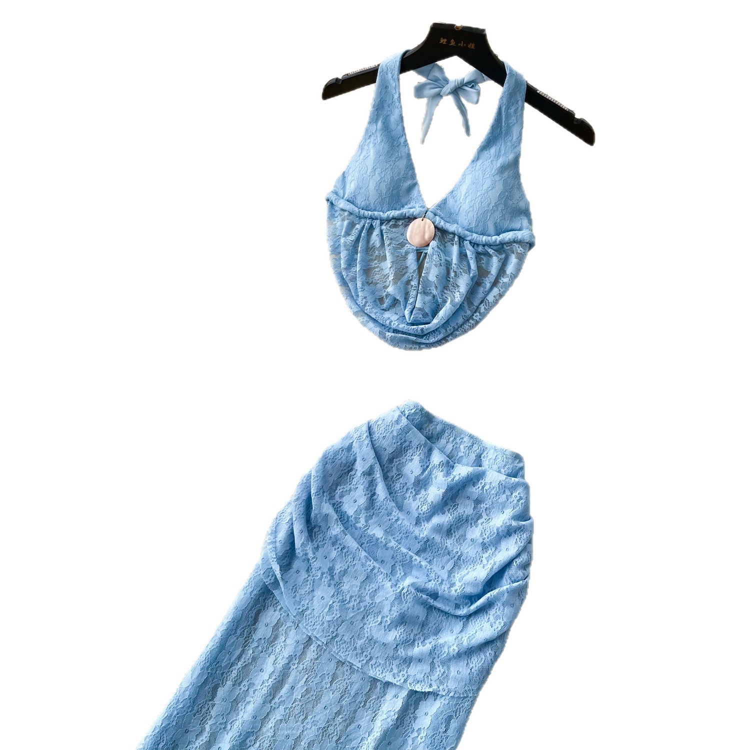 Chic Vacation Style Halter Neck Tank Top and Midi Skirt Set Slim Fit Elegant Design Summer Wear Wholesale Available