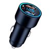 New metal car charger dual USB pd super fast charging car cigarette lighter converter mobile phone flash charging head
