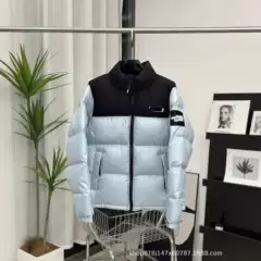 1996 North Family Large Plaid down Jacket Shin Min Ah Sleeve Style Unisex Couple Jacket High-End