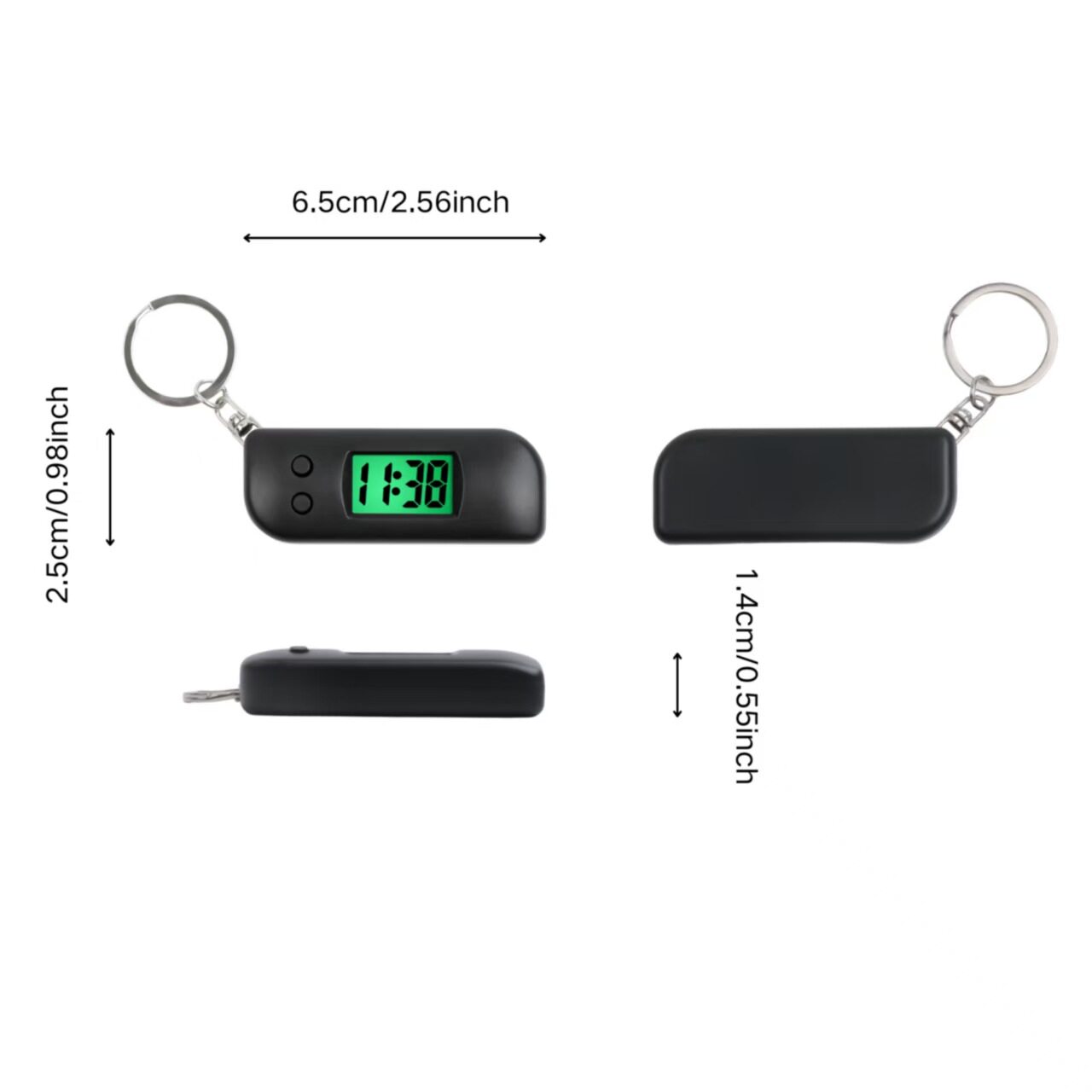 New 2025 Simple Keychain Mini Hour Clock for Students, Portable Exam-Specific Electronic Clock with Luminous Digital Display