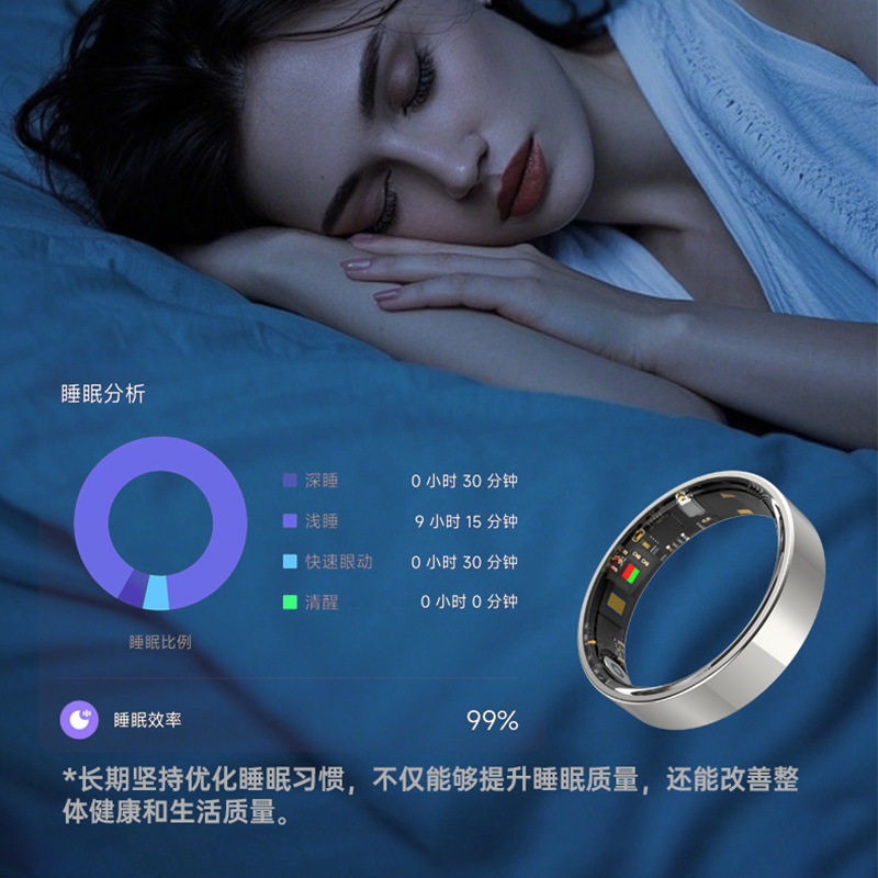 Cross-Border Multifunctional Smart Ring with Heart Rate, Blood Oxygen, Sleep Monitoring, Stainless Steel, Camera, Tiktok, Health Ring