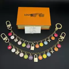 V Brand Chain Phone Case Pendant, Lv Colorful Candy Chain Bag Charm, Women's Bag Decoration Chain