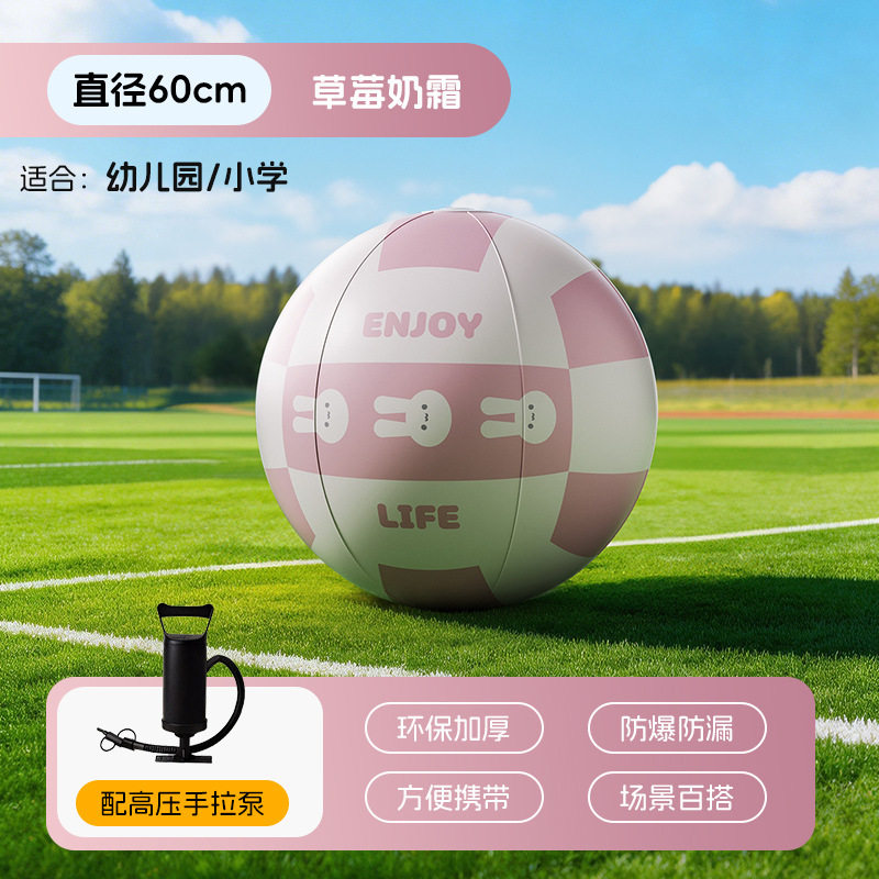 巨型充气沙滩球户外草地学校幼儿园趣味运动会足球排球活动大球代
