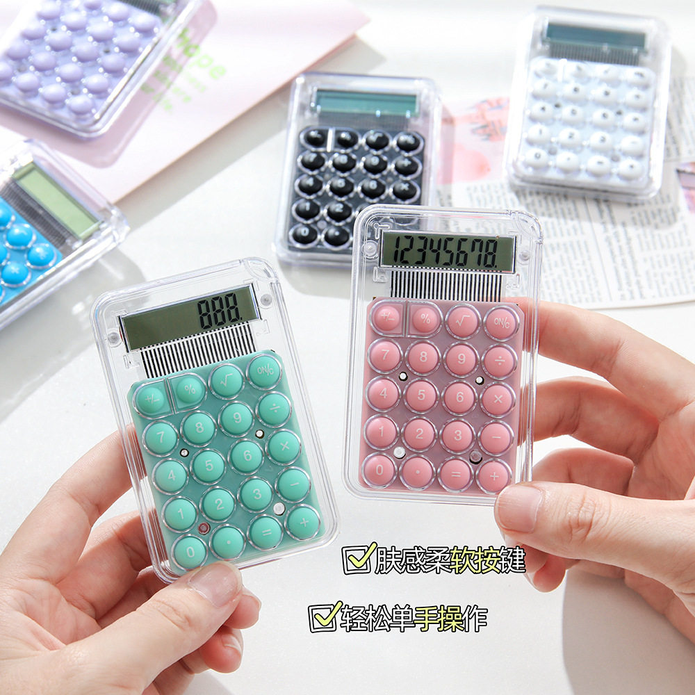 新款高颜值迷你糖果色计算机学生考试工作学习掌上mini计算器批发