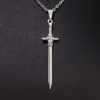Cross-Border New Cross Sword Pendant Necklace for Men and Women Gothic Dark Alloy Old Sword Clavicle Chain Stainless Steel Chain