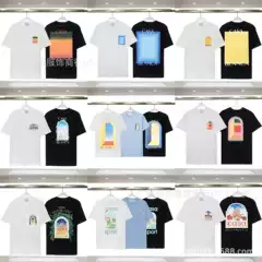 Cross-Border Casablanca Short-Sleeved Spring and Summer T-Shirt with Front and Back Prints Featuring the Gate of Fantasy, Starry Sky, and Castle