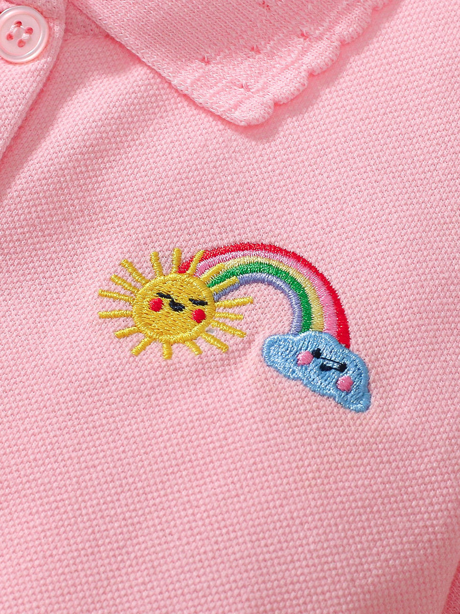 New Summer Kids' Dress, Girls' Short-sleeve Cotton Kids' Clothing, Polo Dress