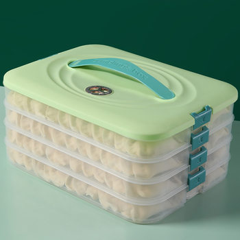 Multi-Layer Dumpling Box Household Food-Grade Kitchen Refrigerator Organization Artifact Wonton Box Fresh-Keeping Quick-Frozen Special Storage Box