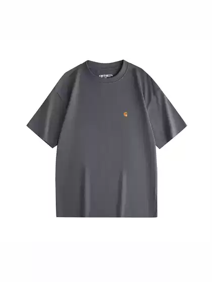 Cross-Border Foreign Trade Kaha t Classic Gold Label Short-Sleeved Men's and Women's Loose Couple Versatile T-Shirt Bottoming Shirt Trendy