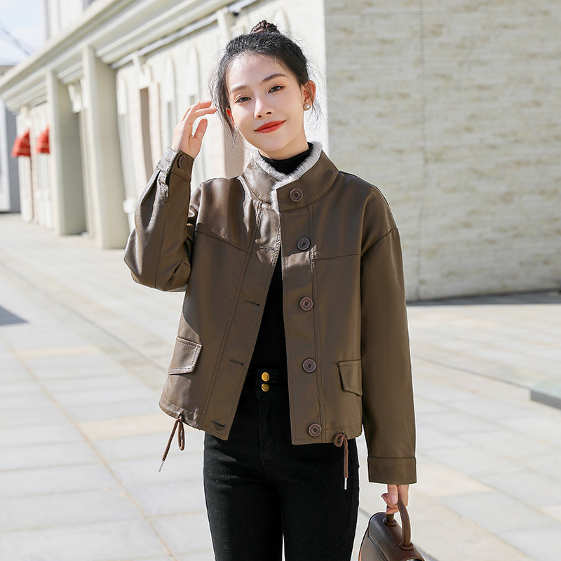(Mới) Mã L3068 Giá 1880K: Áo Da Nữ Hatde Hàng Mùa Xuân Thu Đông Thời Trang Nữ Chất Liệu Vải Bông G05 Sản Phẩm Mới, (Miễn Phí Vận Chuyển Toàn Quốc).