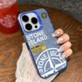 Colorful silver shell-blue-trendy stone island