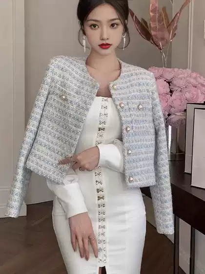Chanel Style Short Coat Women's Autumn and Winter 2024 New French Style Elegant Slimming Long Sleeve Chanel Style Coat