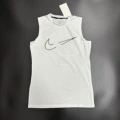 Nk large logo tight vest white