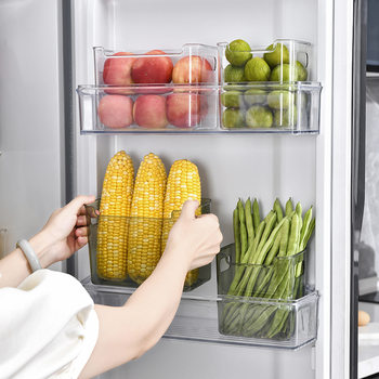 Refrigerator Side Door Transparent Storage Box Kitchen Food Seasoning Bag Classification Storage Box Household Refrigerator Refrigeration Finishing Box