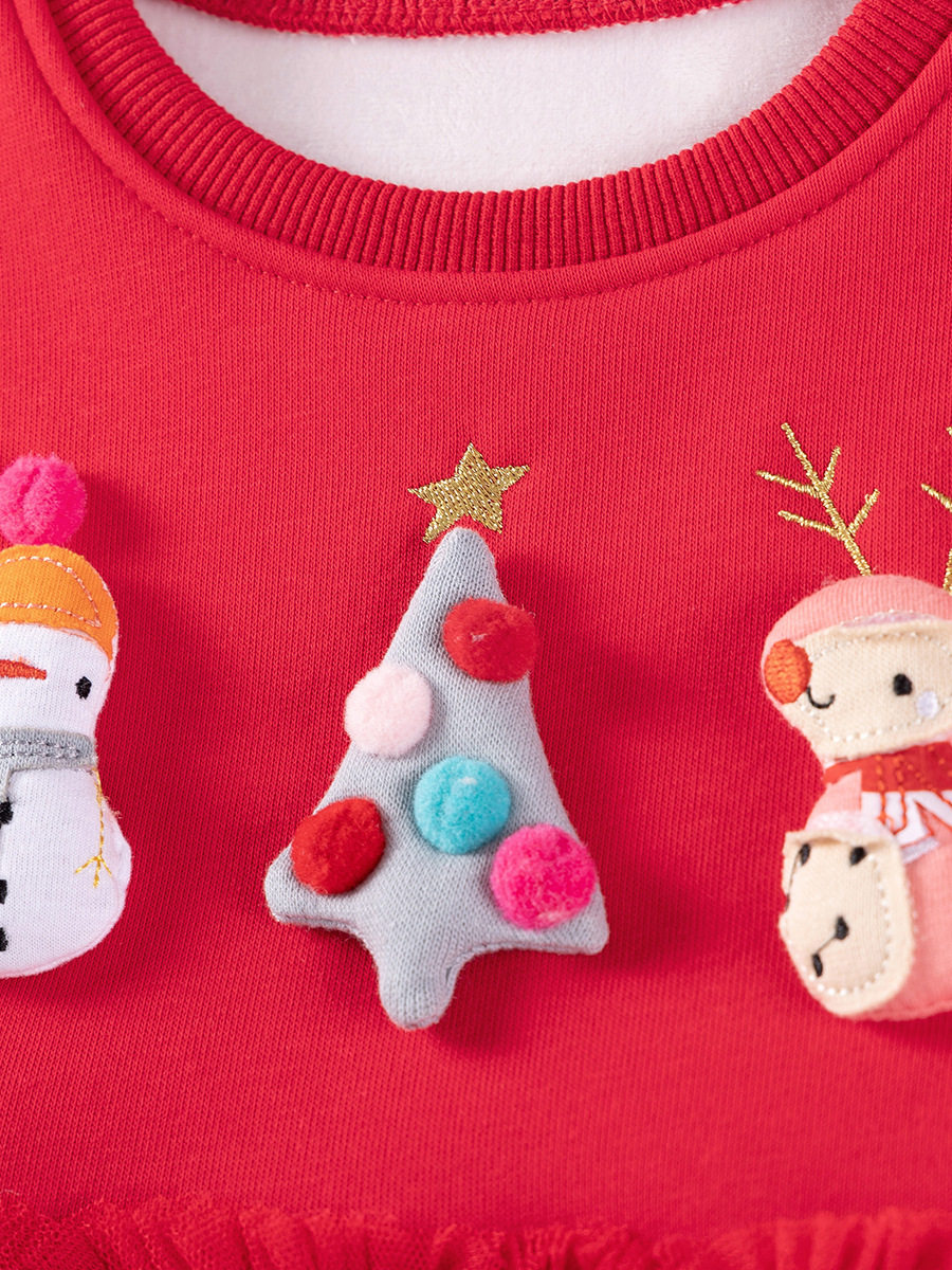 Gaun anak, gaun anak perempuan berlapis bulu musim gugur, gaun anak tulle boneka