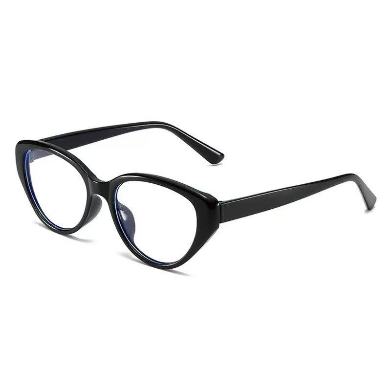 2024 New Maillard Glasses Frame Orange Cat Black Frame Cat Eye Glasses for Myopia Can Be Matched with Prescription Women Without Makeup Anti-Blue Light