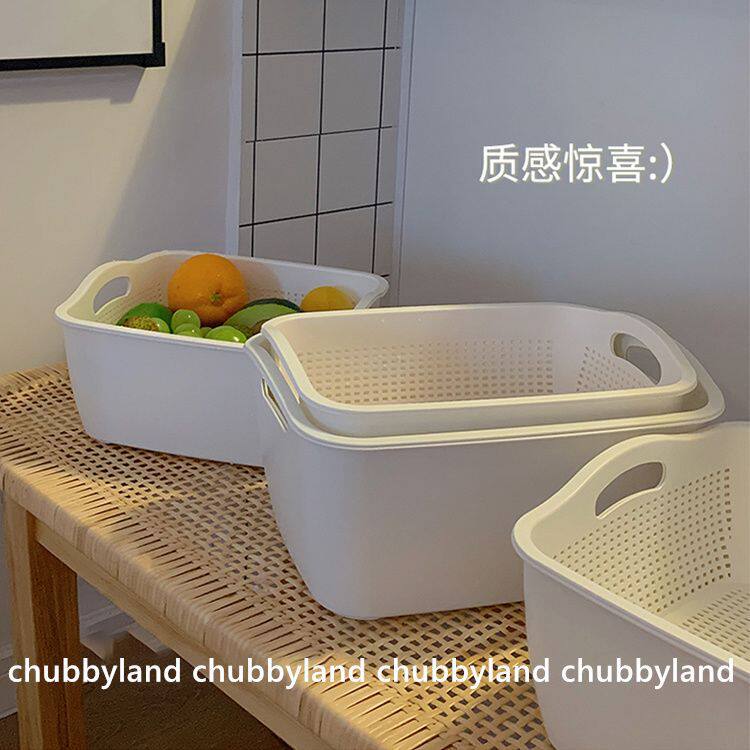 Double-Layer Plastic Kitchen Sink Strainer Basket for Washing Vegetables and Fruits, Household Fruit Tray