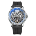 FW-6030-5 Silver Shell Blue Face Black Tape