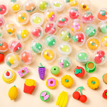 Creative Children's small gift batch kindergarten birthday gift 32mm egg ball toy fruit and vegetable eraser