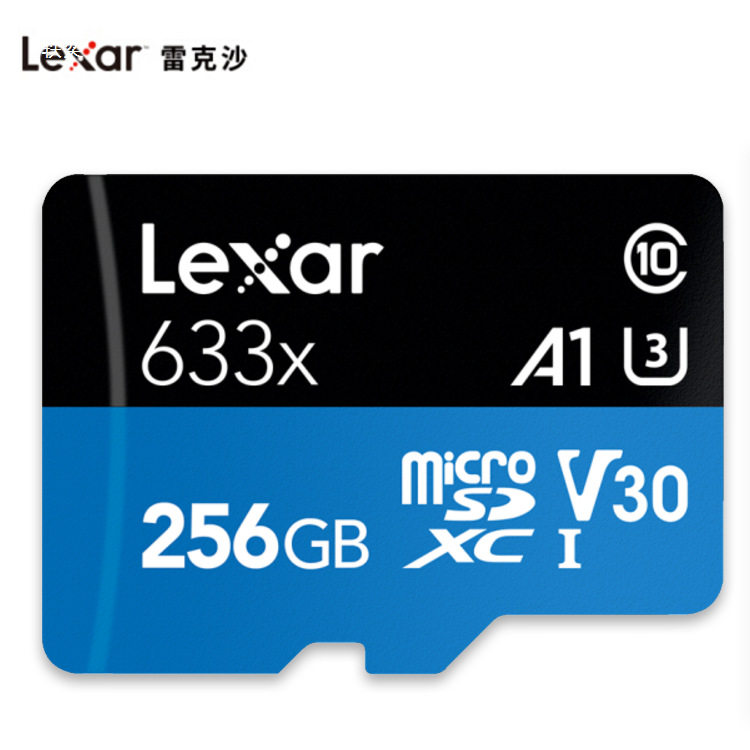 Lexar Sand 256Gtf Card 633Xu3 Mobile Phone Memory Card Recorder Any High-Definition Flash Memory Card