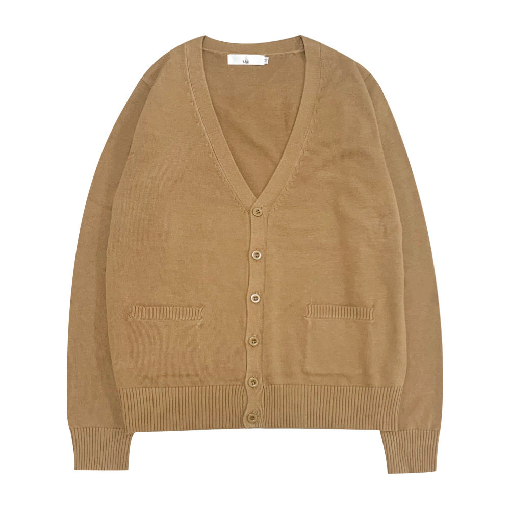 JK制服毛衣开衫基础款外套女秋冬日系学院风校供深灰色针织衫上衣