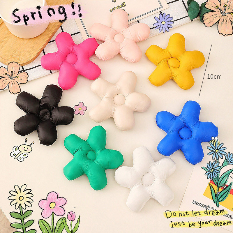 DIY Shoe Buckle Shoe Decoration Accessories Fabric Five-pointed Star Brooch Ins Style Cute Small Flower Cave Shoe Buckle