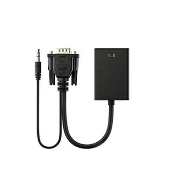 Factory Direct Sales in stock VGA to HDMI with audio + power supply cable turn-off cable vga to hdmi aluminum alloy