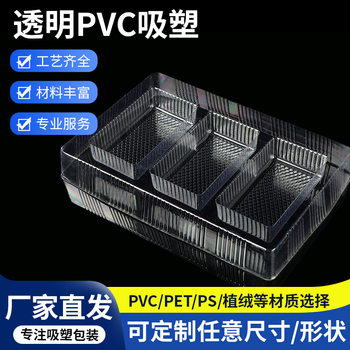 Pet Blister Box Blister Inner Tray Packaging Box Pet Plastic Digital Tray Transparent Blister Packaging Plastic Box Wholesale