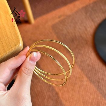 Jindian Same Style Three-generation Three-generation Three-generation Three-generation Three-generation Three-generation Three-generation Three-generation Three-generation Three-generation Three-generation Three-generation Three-generation Three-generation Three-generation Three-generation Three-generation Bracelet Women's Style High-level Fashion High-level Sense Two-light One-sand Long-term Color-free Jewelry