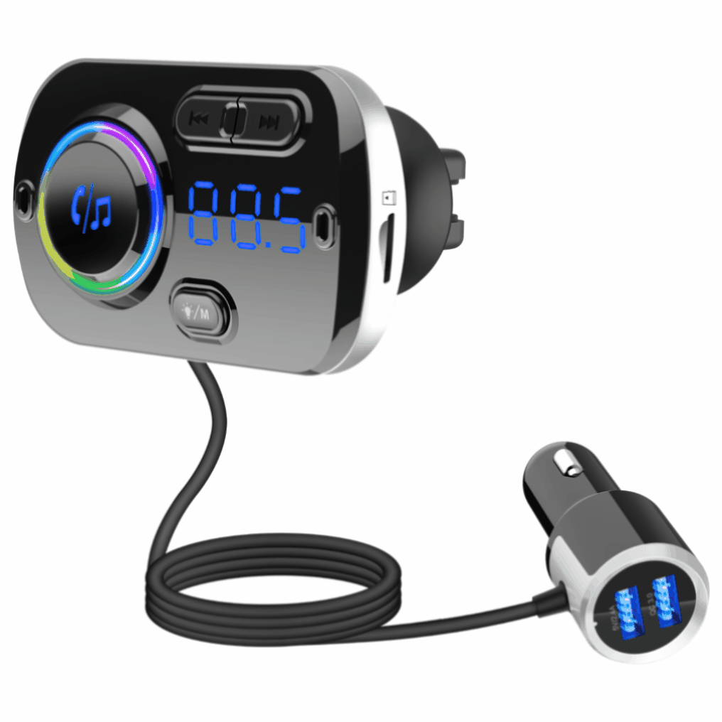 Car mp3 new BC49BQ Bluetooth 5.0 colorful atmosphere light QC3.0 smart fast charge car Bluetooth mp3