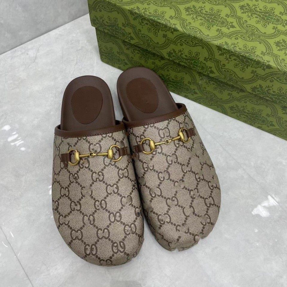 High Version G Home Baotou Half Slippers Women's Summer Outfit Mueller Shoes Horse Buckle Flat Shoes All-Match Casual Lazy Shoes