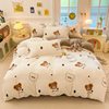 Thickened milk velvet four-piece set coral flannel double-sided fleece-lined bed sheet quilt cover bed three-piece set wholesale